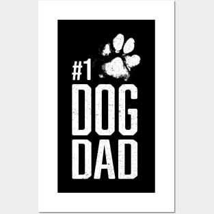 #1 Dog Dad - Number One Dog Lover Gift Posters and Art